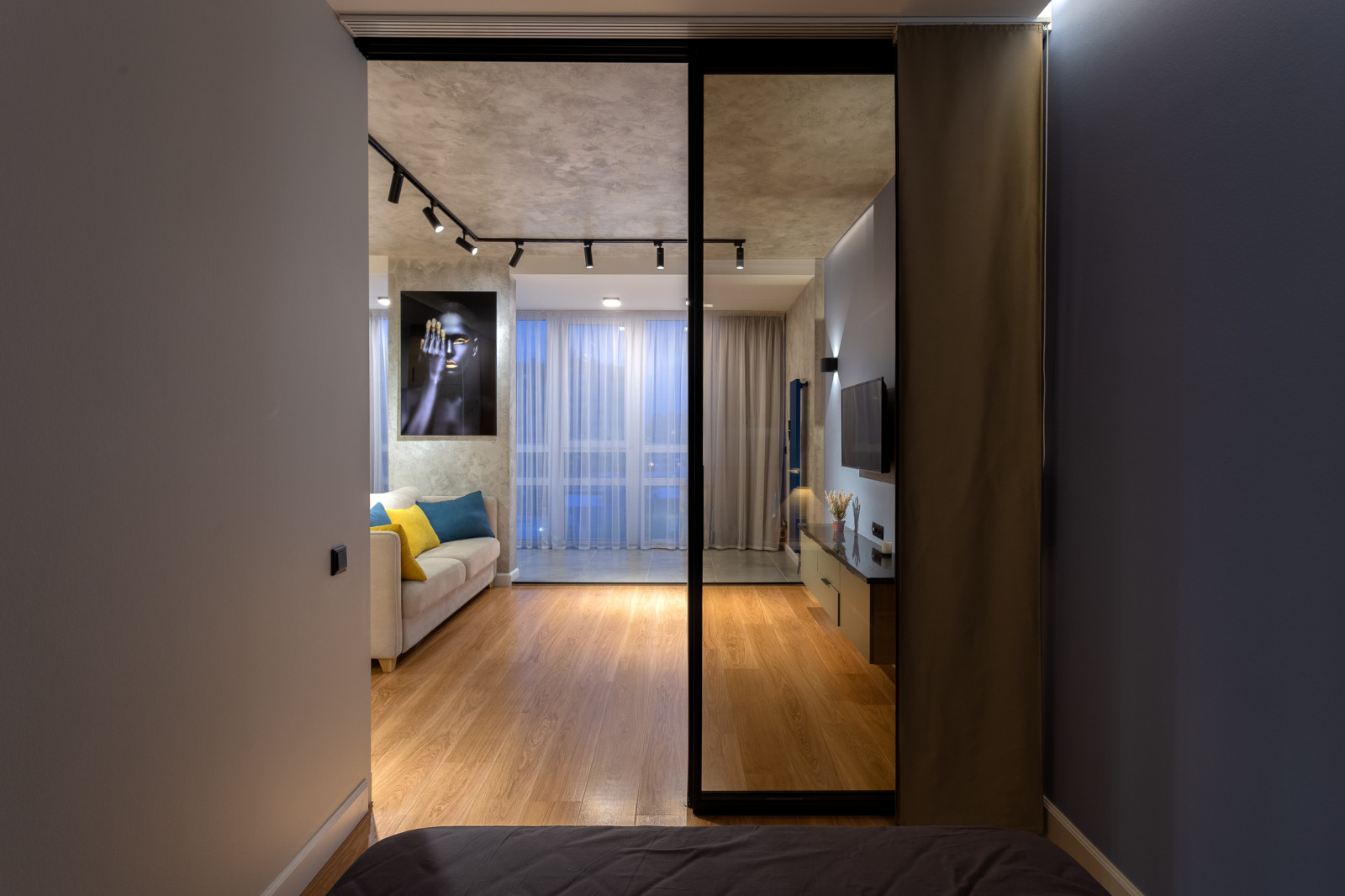 Проект Однокомнатной Квартиры в современном стиле  45кв.м.