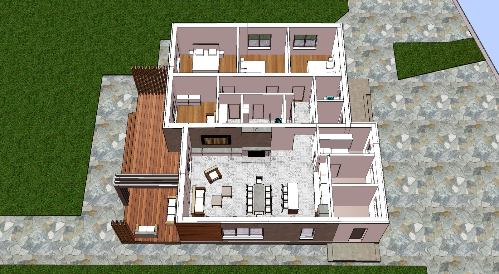 Индивидуальный одноэтажный жилой дом. Горный Щит 2021