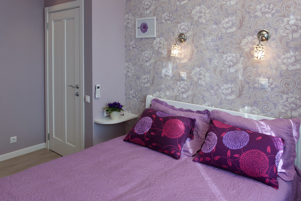 Городские цветы. Проект квартиры в Павшинской пойме. Спальня