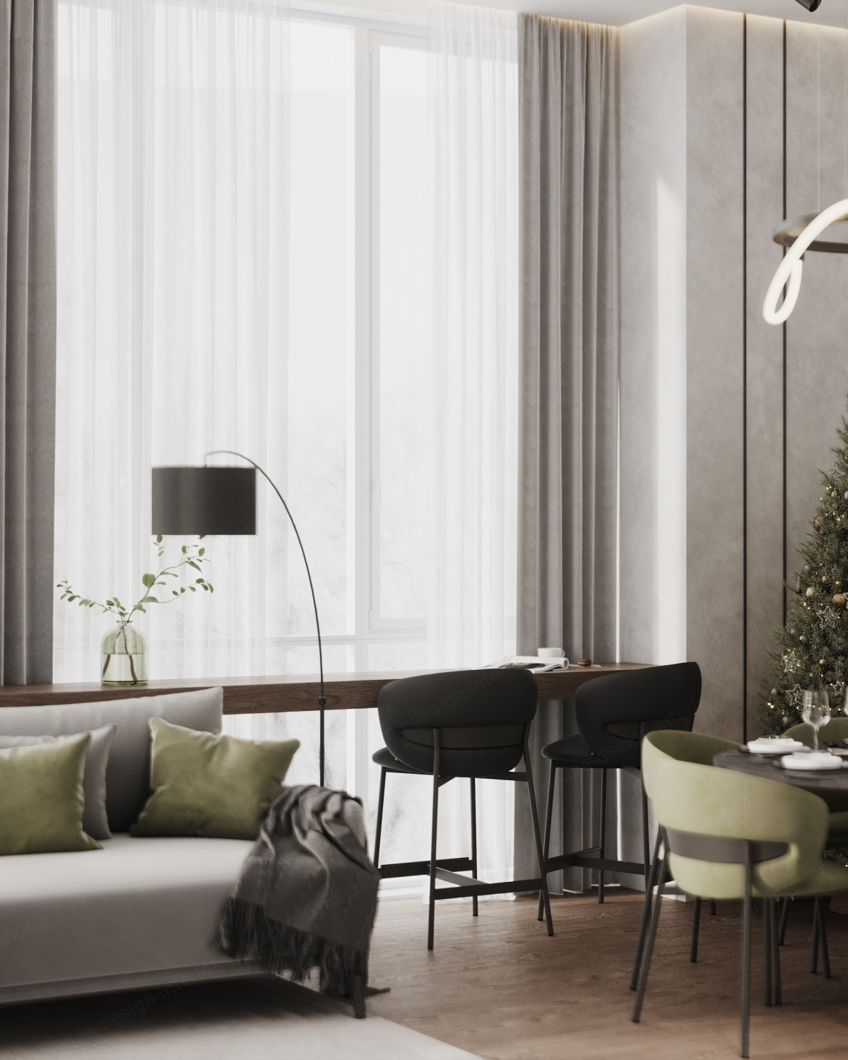 Дизайн проект 3 комнатной квартиры - ЖК ЗИЛАРТ