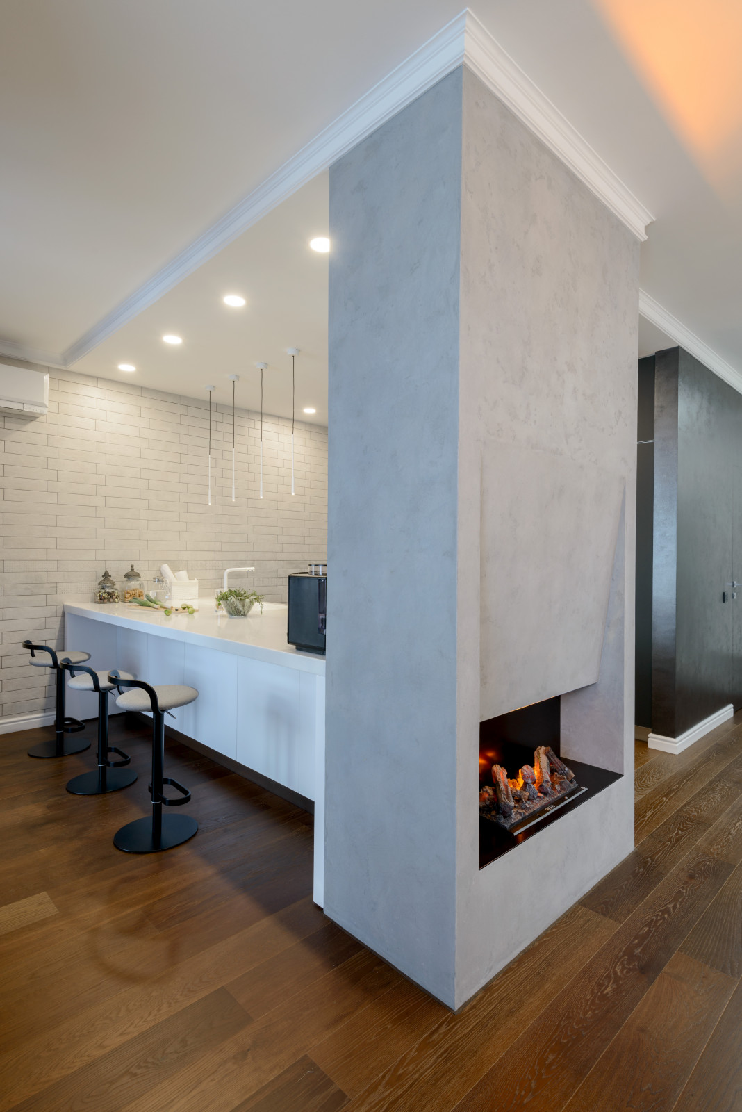 АРТ-БЕТОН в гостиной