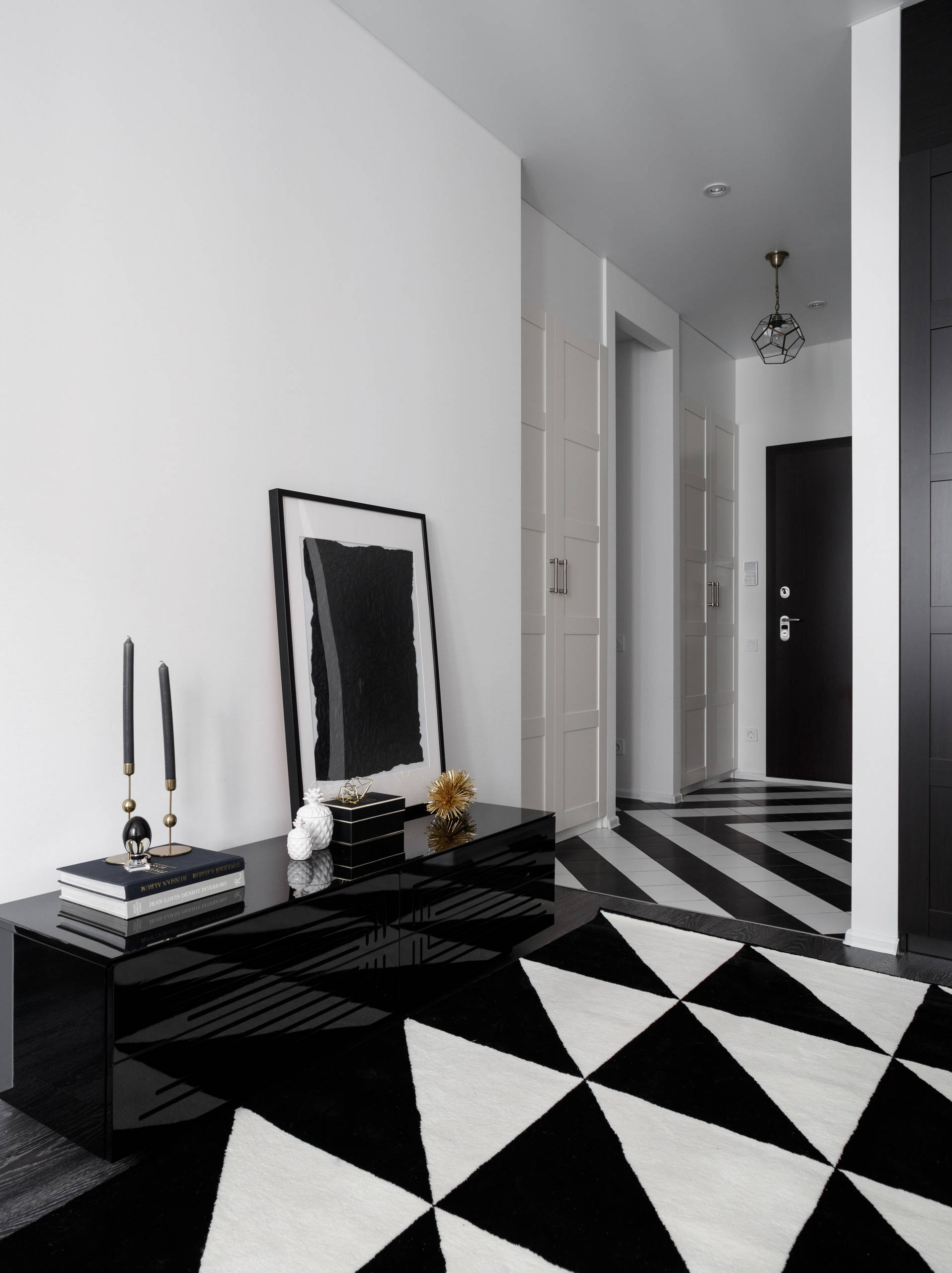 Houzz тур: 43 метра черно-белого ар деко