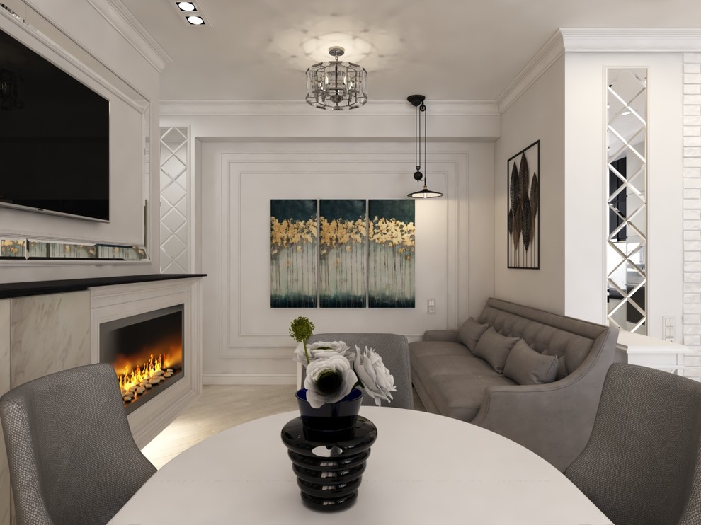 Объединенная кухня-гостиная