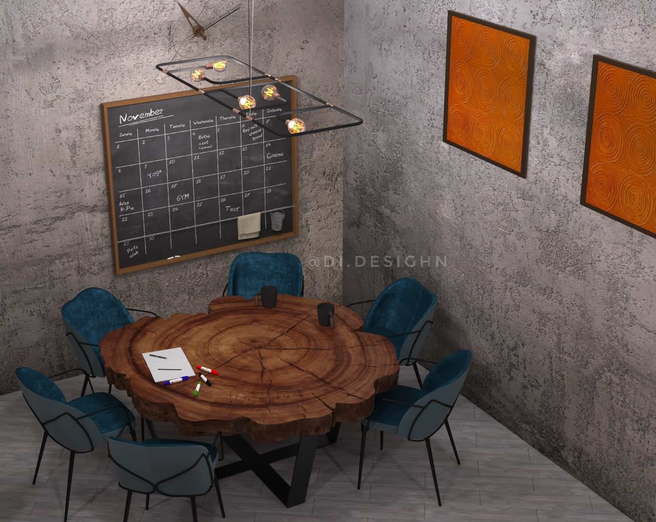 Дизайн-проект кухни для 3-х руководителей