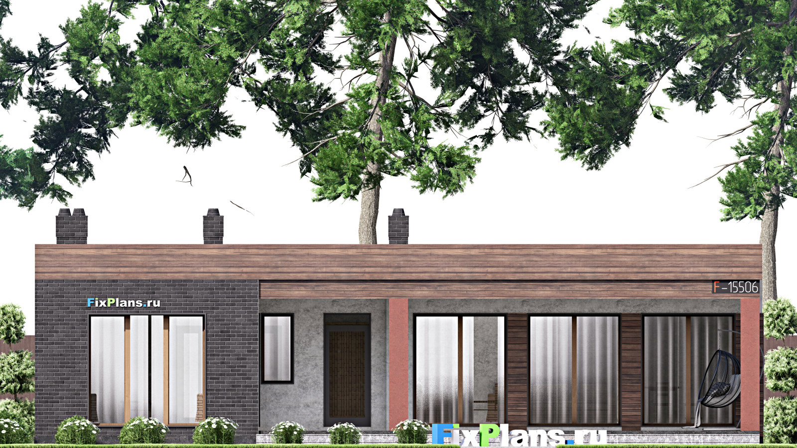 Проект одноэтажного дома 15х10м S49м2 F-15506