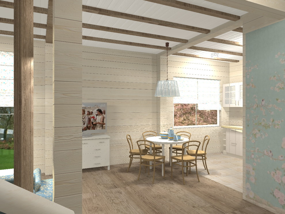 Деревянный дом в стиле "прованс"