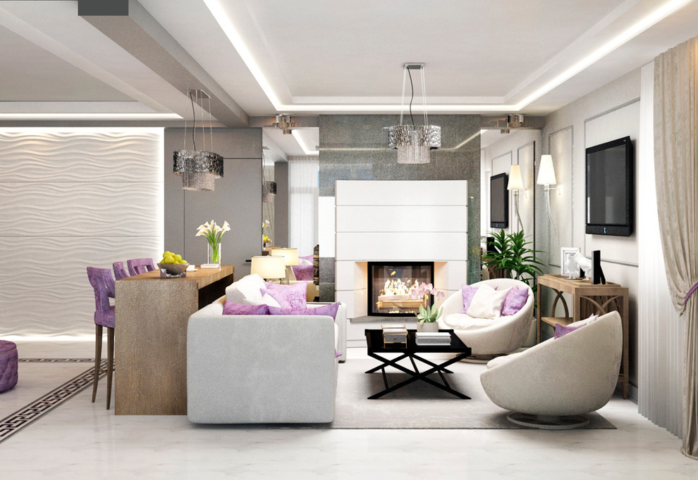 Обложка проекта: Интерьер гостиной для загородного дома