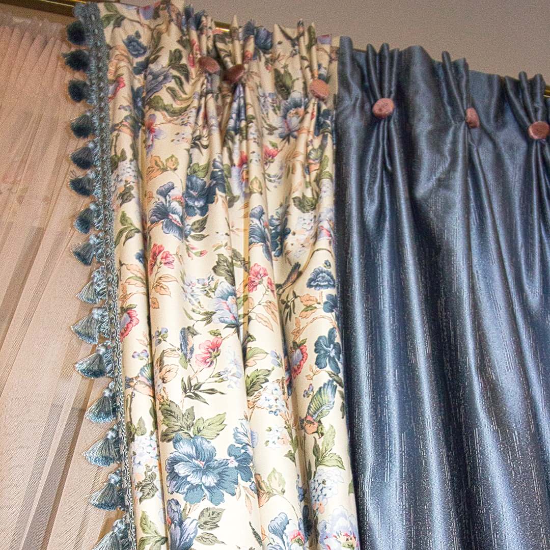 Текстильное оформление частного коттеджа в п. Знаменский