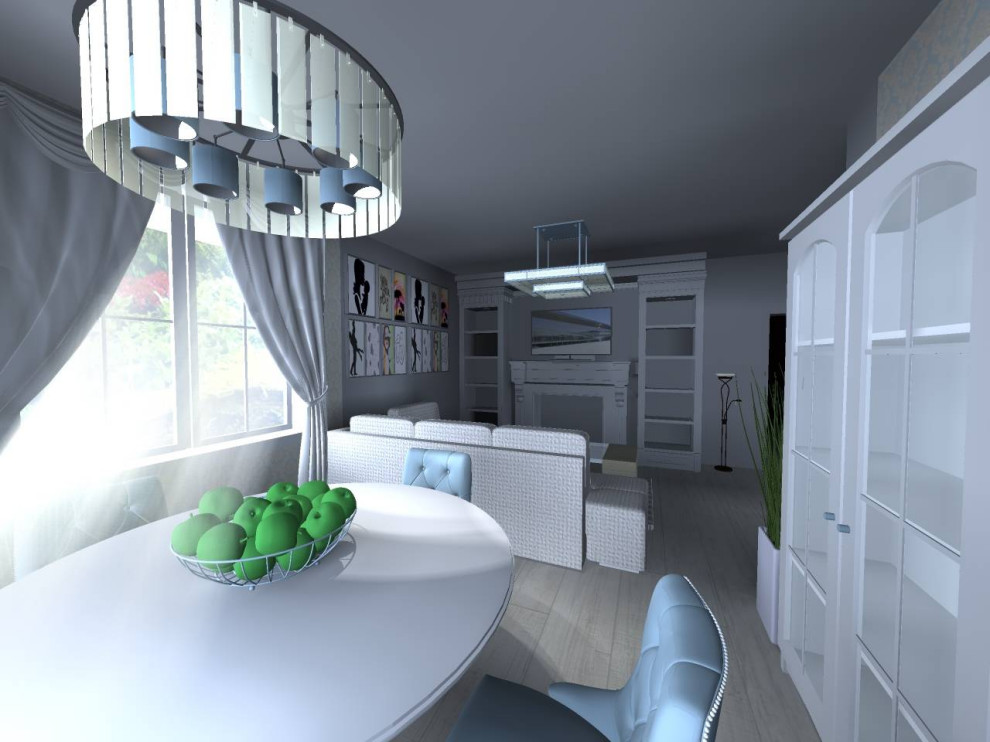 Частный дом (кухня, столовая, зона отдыха, гостевая)