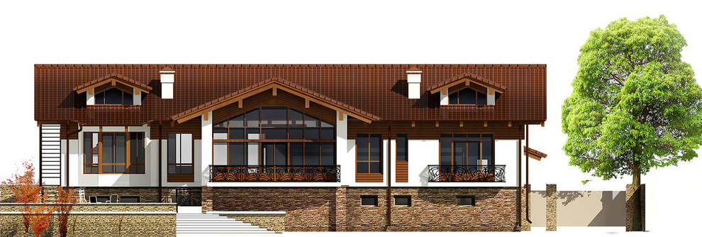 Загородный жилой дом в стиле Шале г. Березовский(1 линия озера Шарташ)