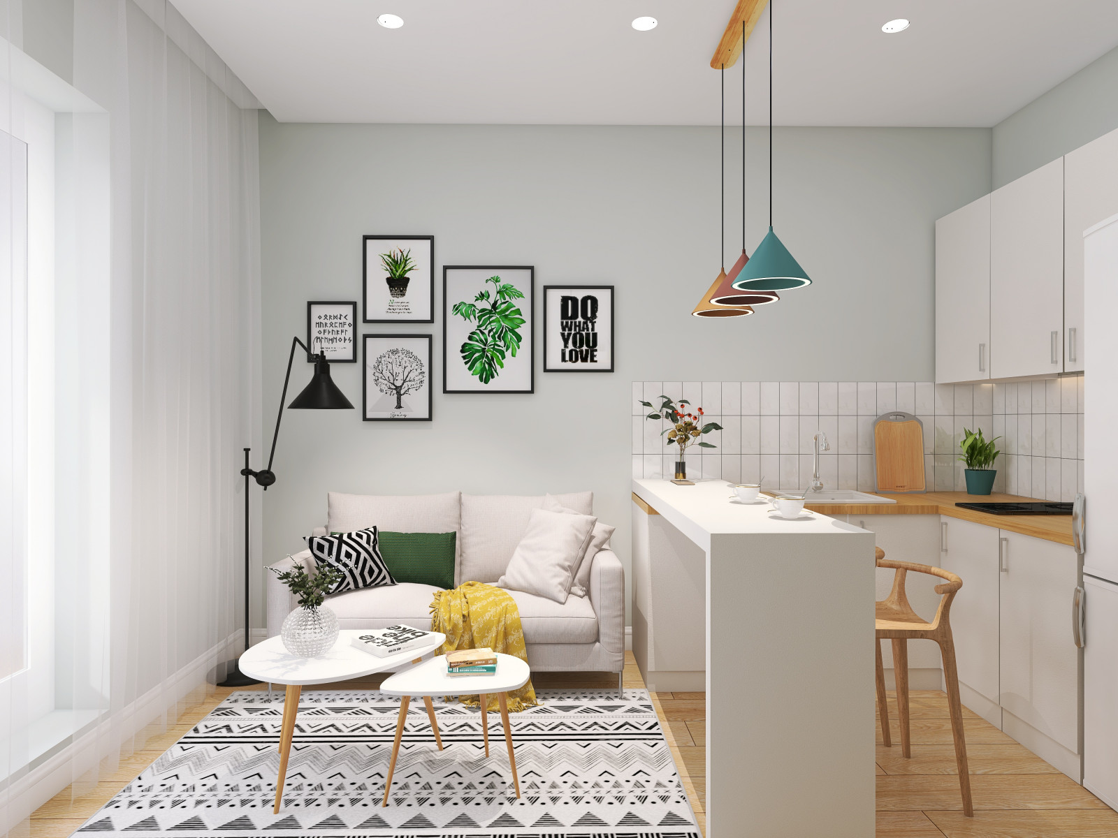 Обложка проекта: Студия в скандинавском стиле