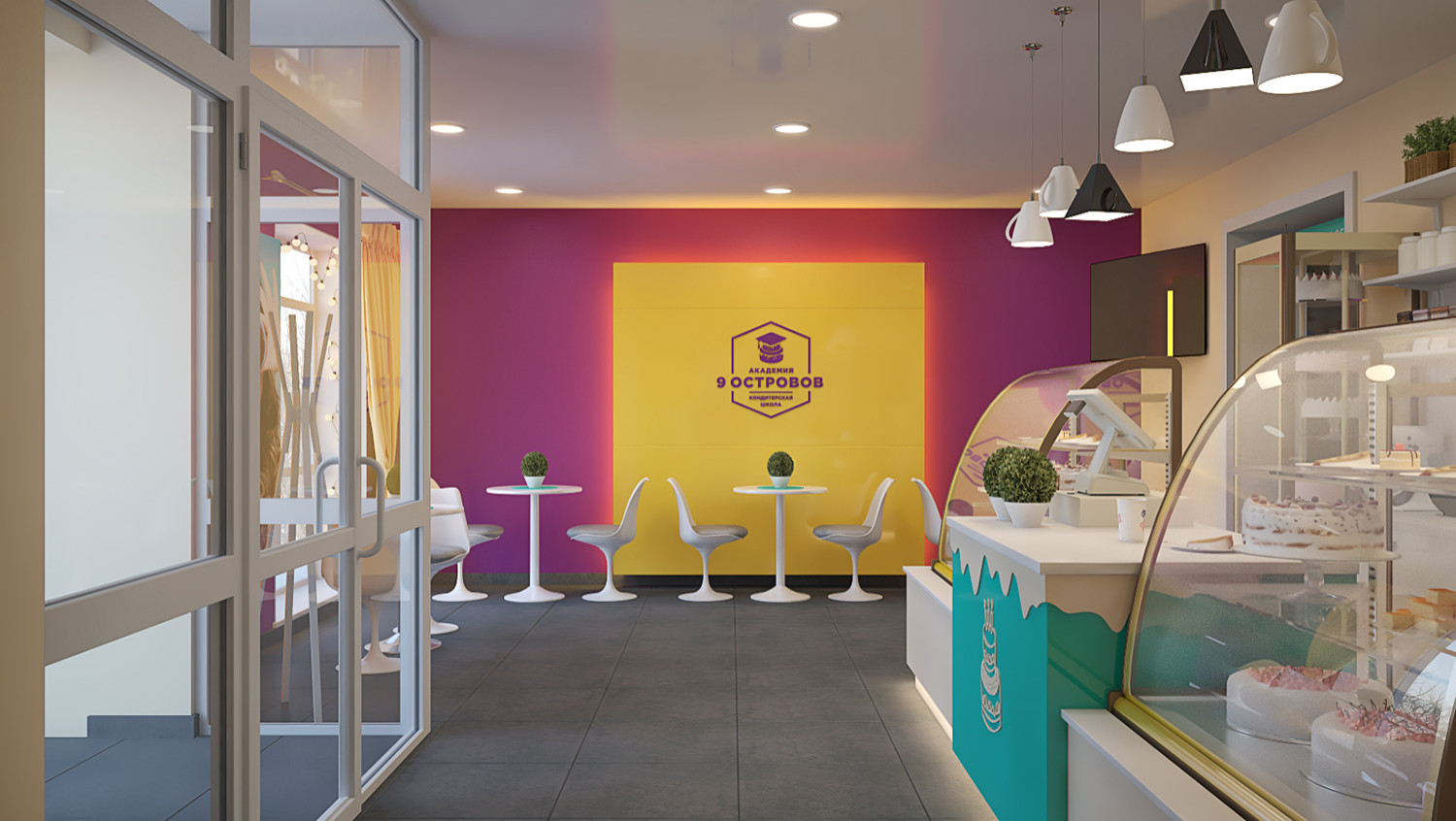Интерьер кондитерской 9 Островов