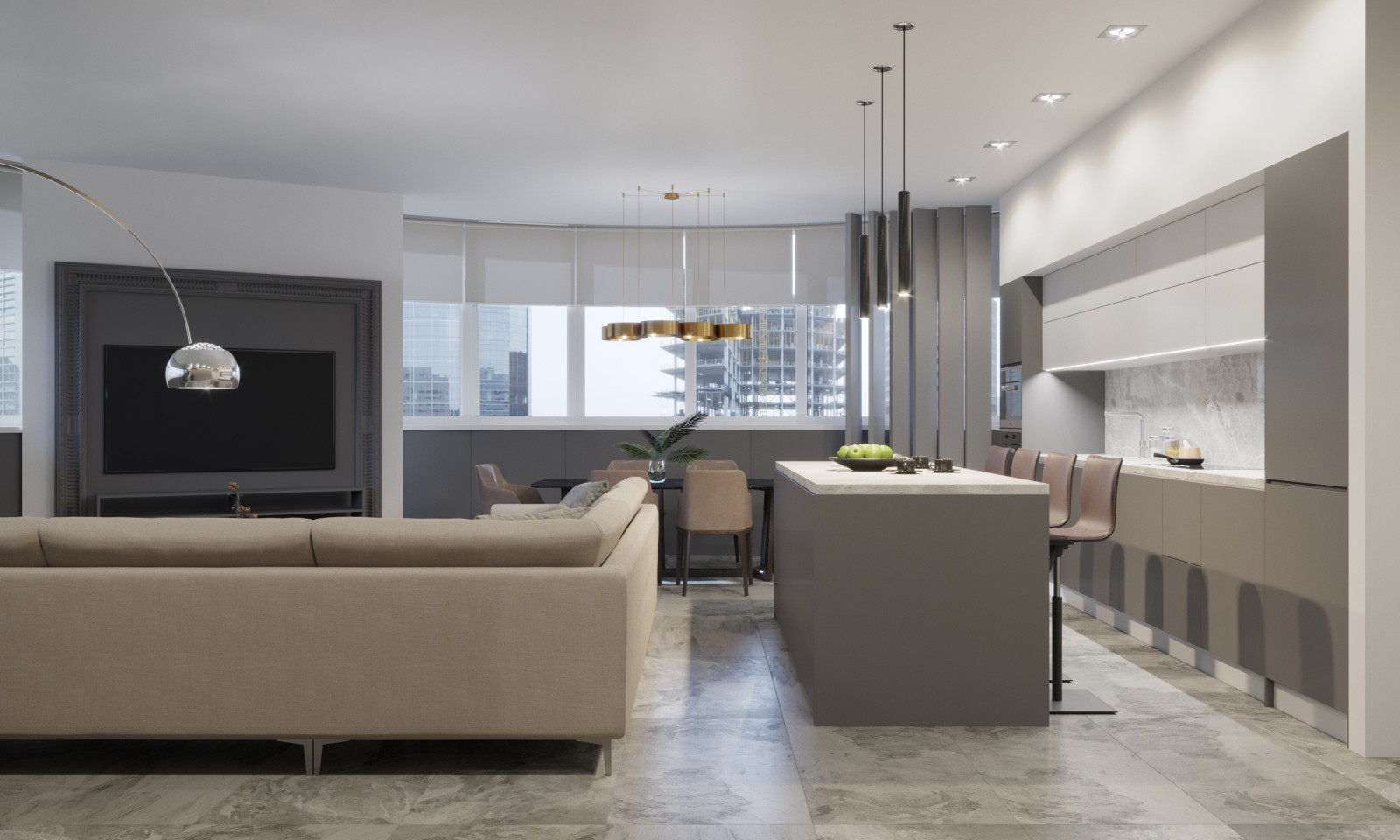 Современная квартира для молодого человека