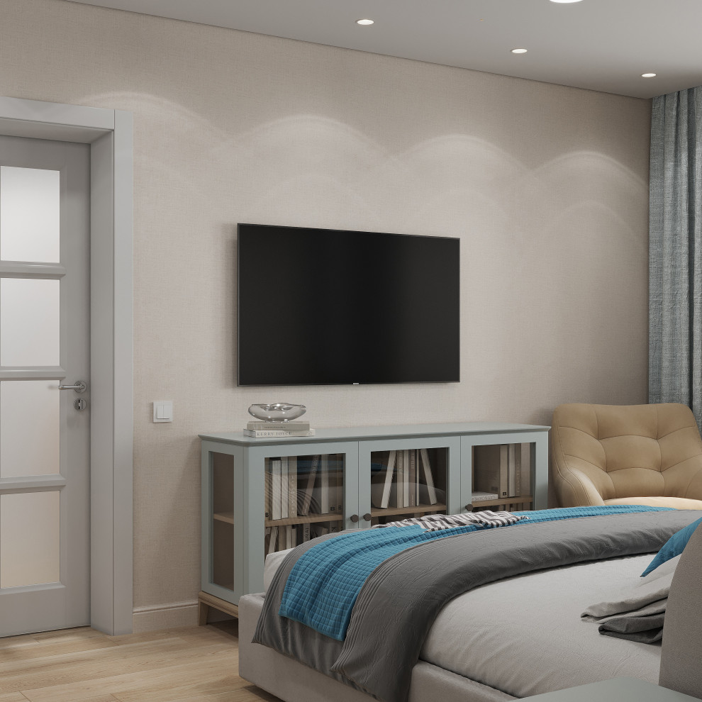 Интерьер квартиры с синими акцентами