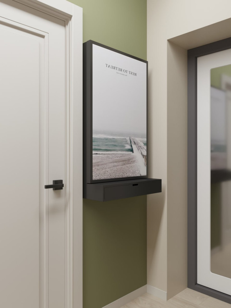 Двухкомнатная квартира в зеленых тонах