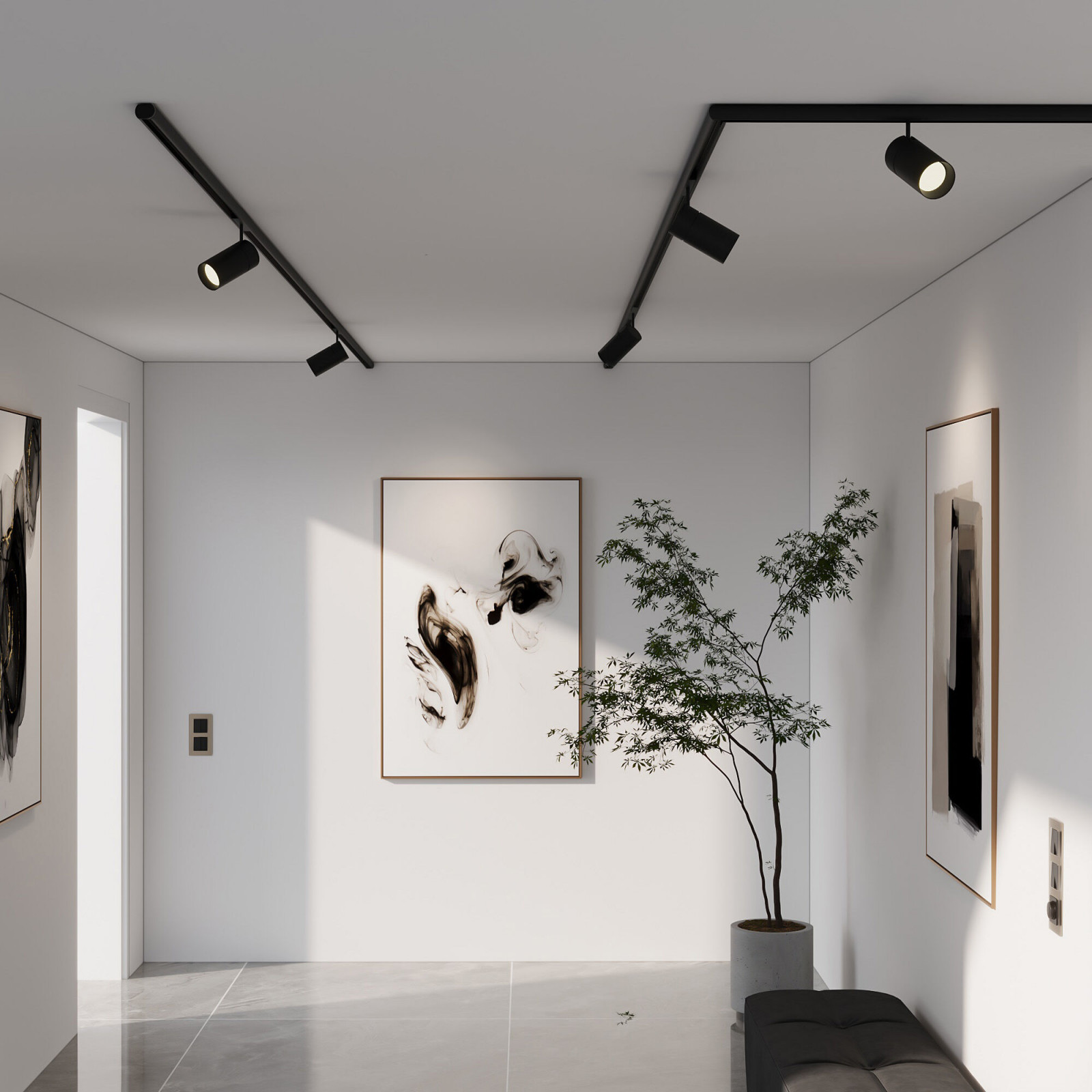 Slim Magnetic Умный трековый светильник 12W 2700-6500K Dim R02 чёрный