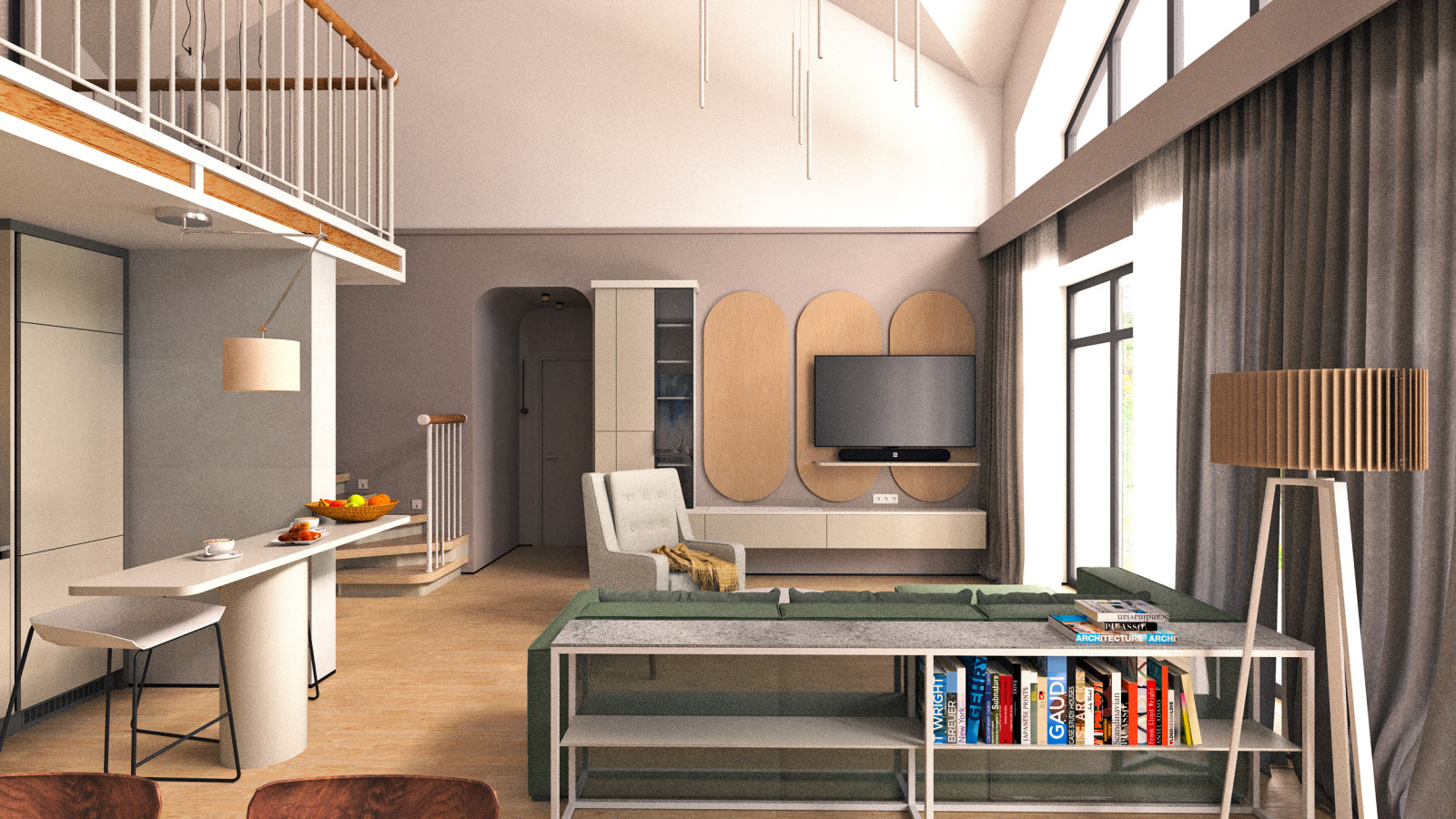 Дом с современным интерьером из недостроя