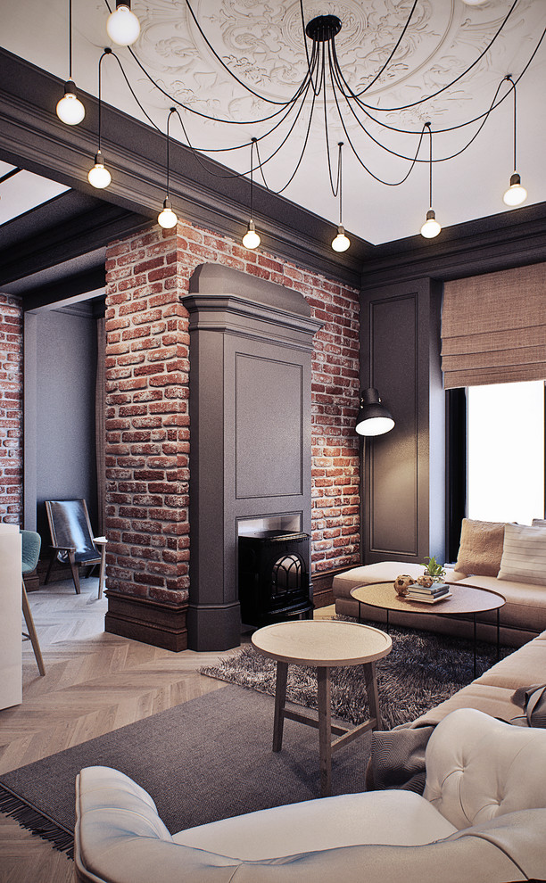 Квартира в темном лофте