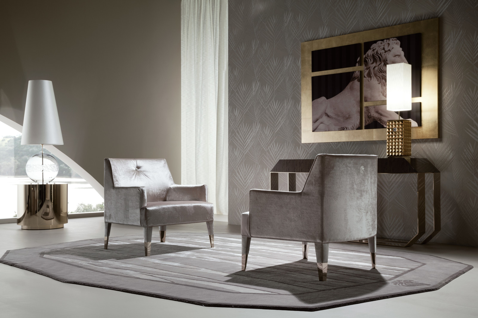 INFINITY Кресла, лампа настольная, картина, консоль