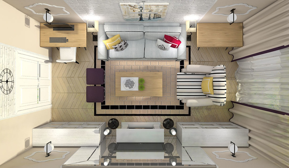 Обложка проекта: Проект гостиной для программы "Квартирный вопрос"