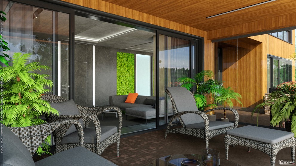 Гостинная в коттедже