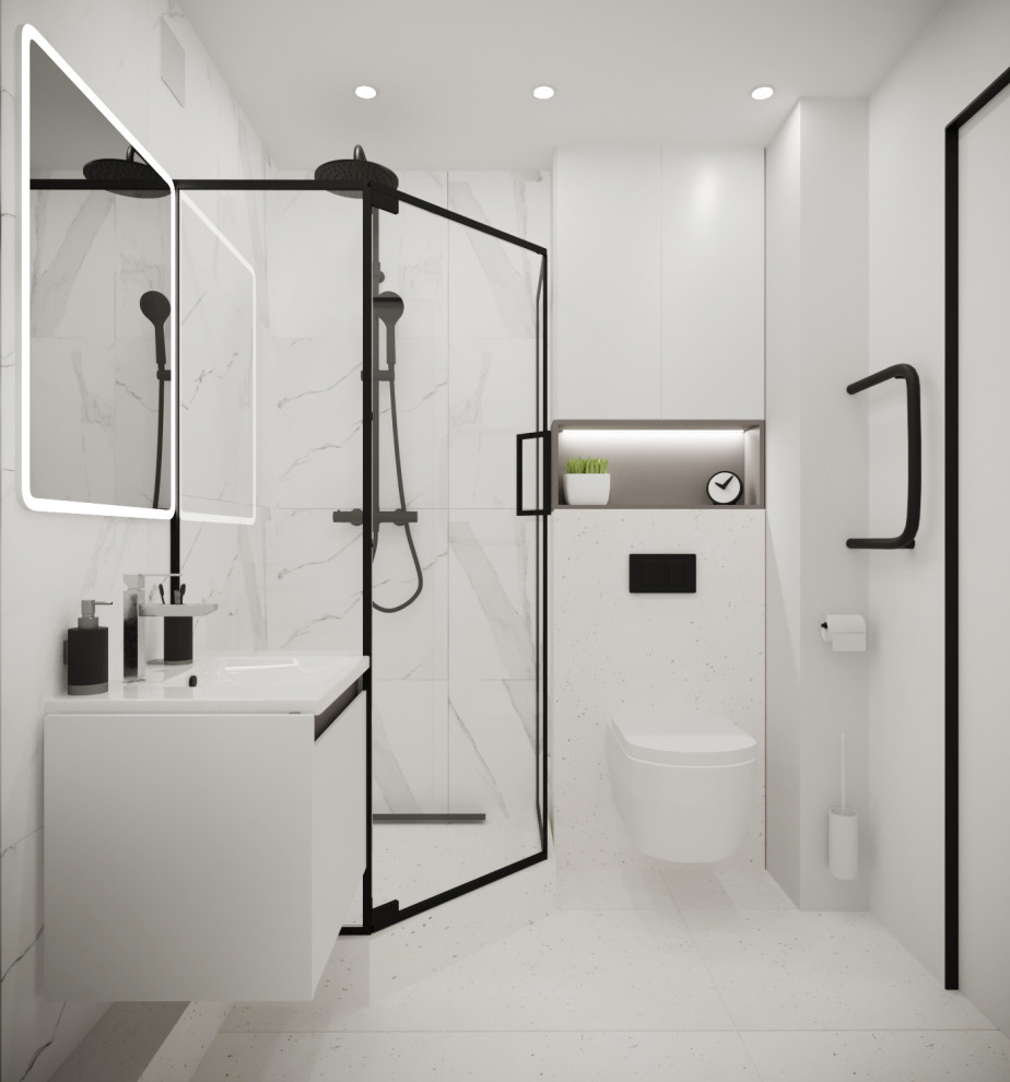 Проект для молодого человека-спортсмена в стиле "White minimalism"