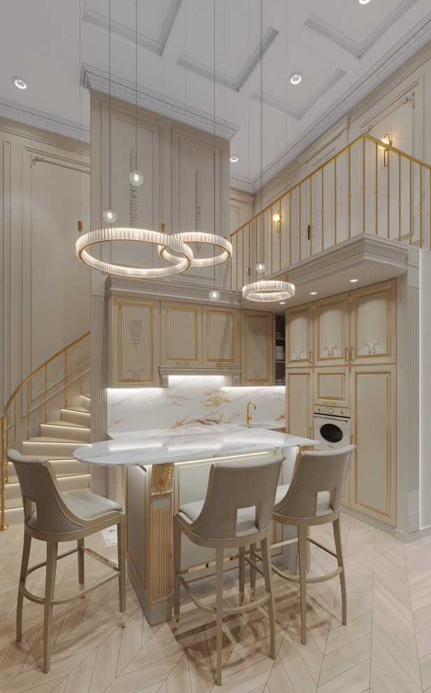 Интерьер 2-ух уровневой квартиры_ "АРОМАТ САДОВ"