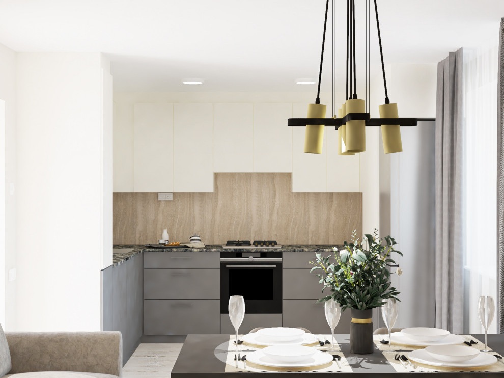 Вариант интерьера в светло-бежевых оттенках