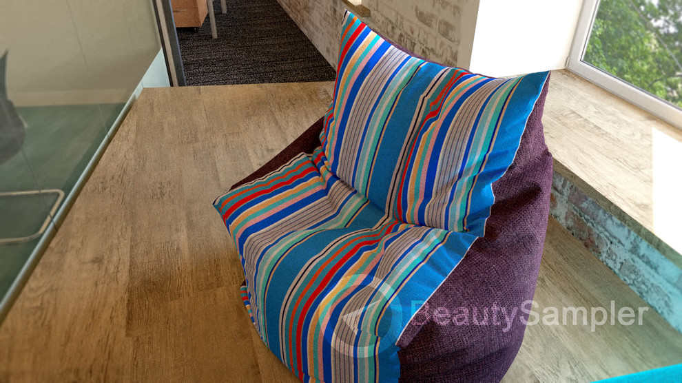 Объектная визуализация в интерьере. Пуфы.