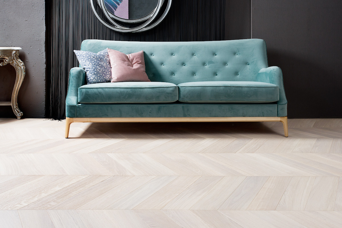 Паркет "Французская елка". Дуб Альпийский