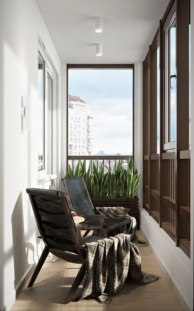 Лоджия с панорамными окнами на 18 этаже