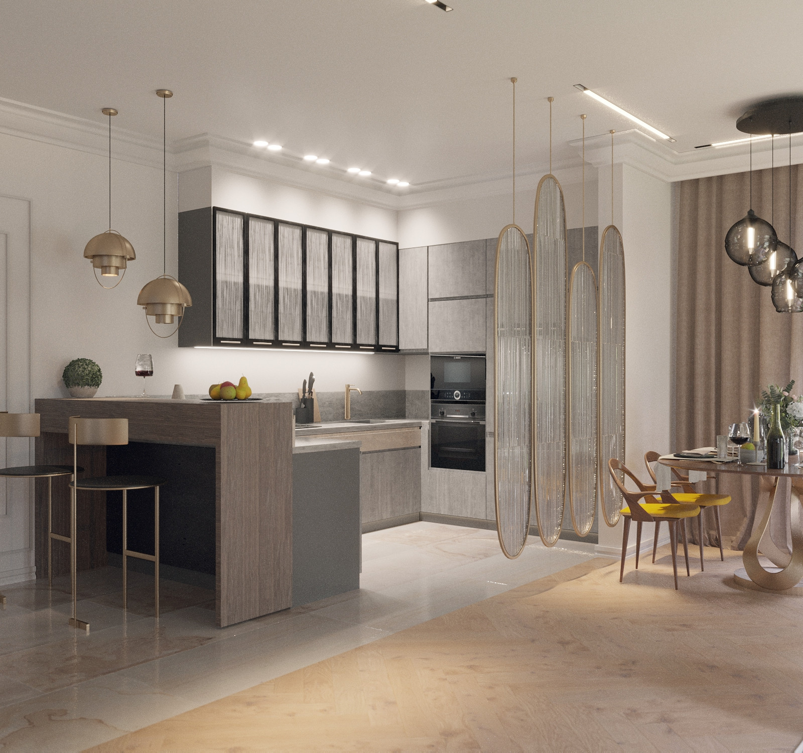 Кухня-гостинная