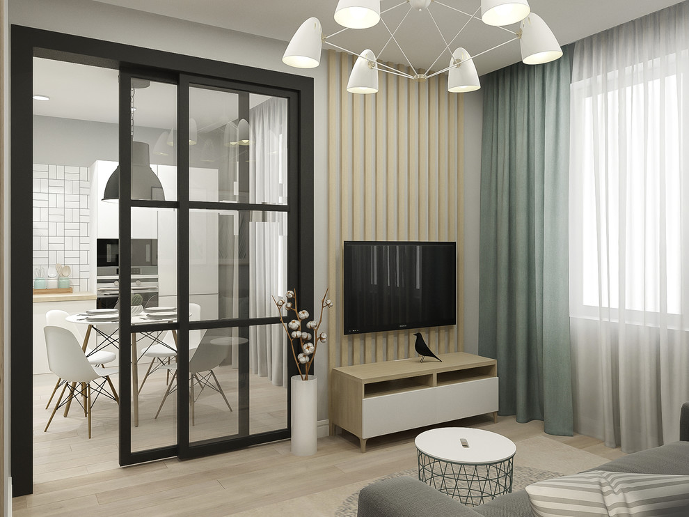 Однокомнатная квартира " Мятная скандинавия" 45 м2