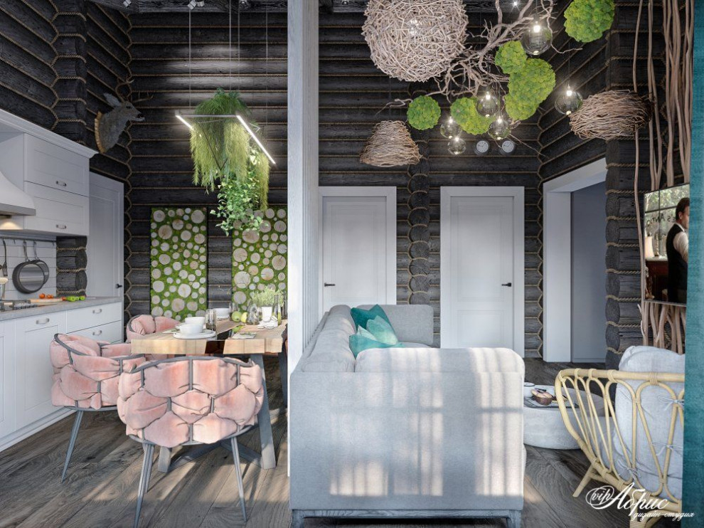 Обложка проекта: Разработка интерьера под ключ в деревянном доме (д.Красновский бор)