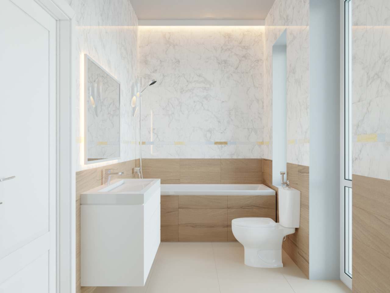 Интерьер в скандинавском стиле 152 м^2. г.Казань