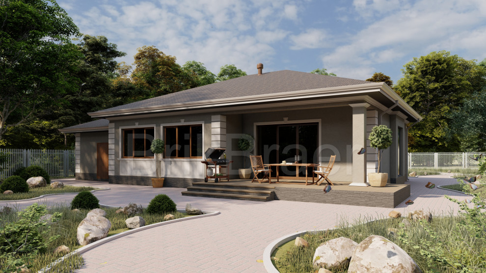 Проект дома №164 одноэтажный площадью 201 м2