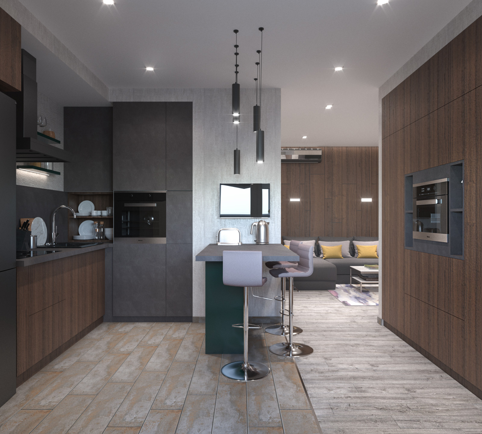 Дизайн-проект. Из 2-шки в 3-шку.  ЖК "Левобережный". Тула. 2018 г.