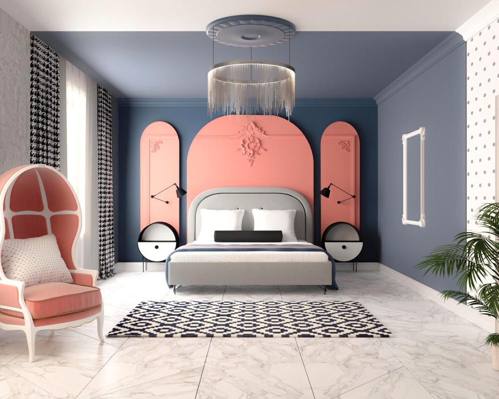 Эксцентричная спальня для молодой творческой девушки