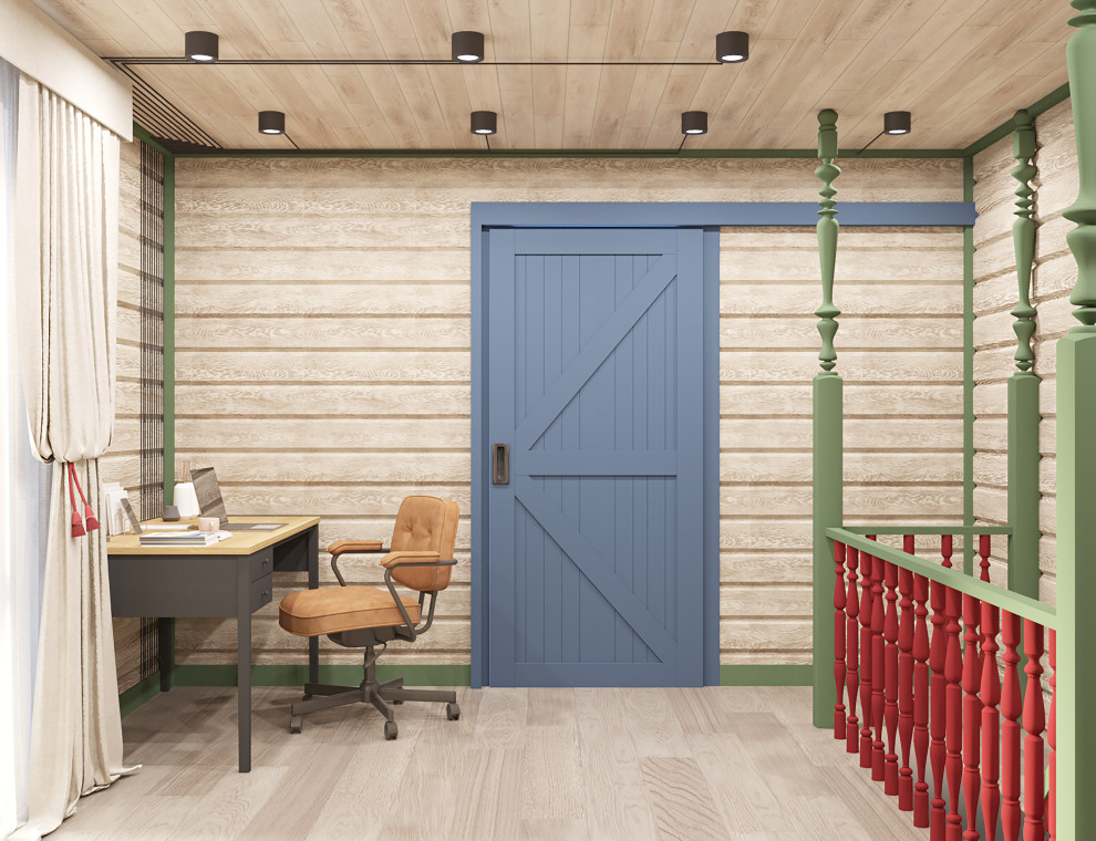 Брусовый дом выходного дня в Кантри стиле