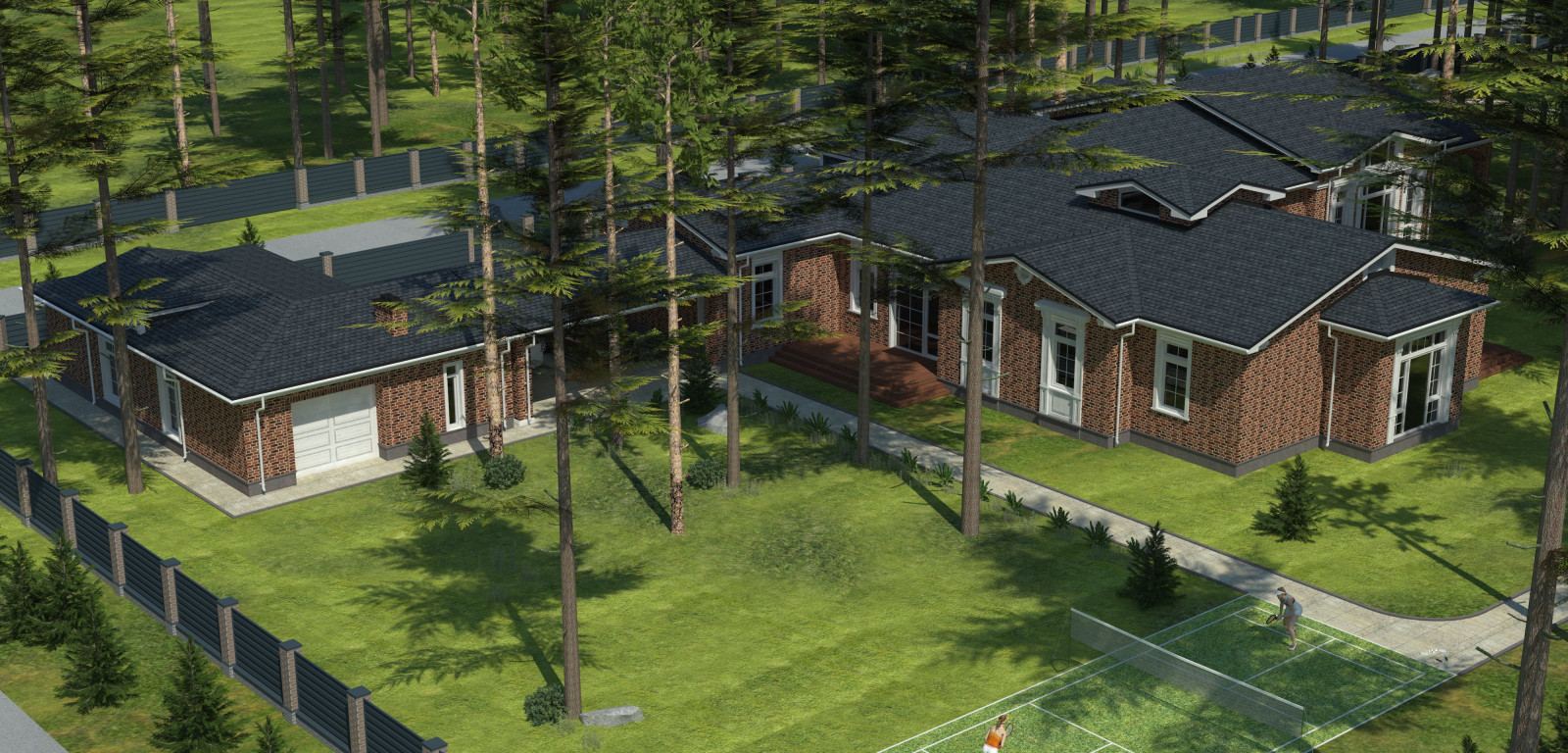 Компания BrickMaster производит строительство загородного дома площадью 580 кв.м