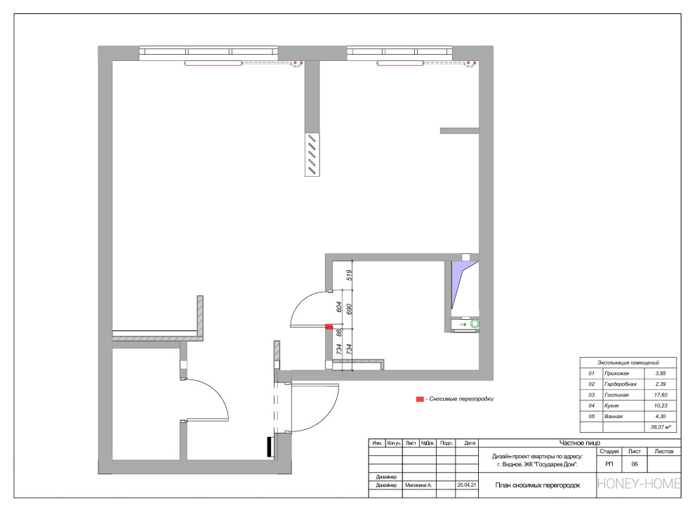 Небольшая квартира под сдачу. Видное.