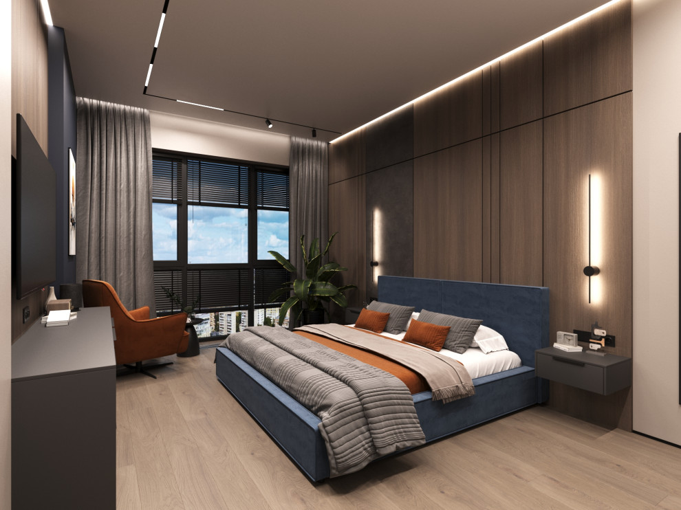 Дизайн интерьера квартиры 77 м2 с 2-мя санузлами и гардеробной