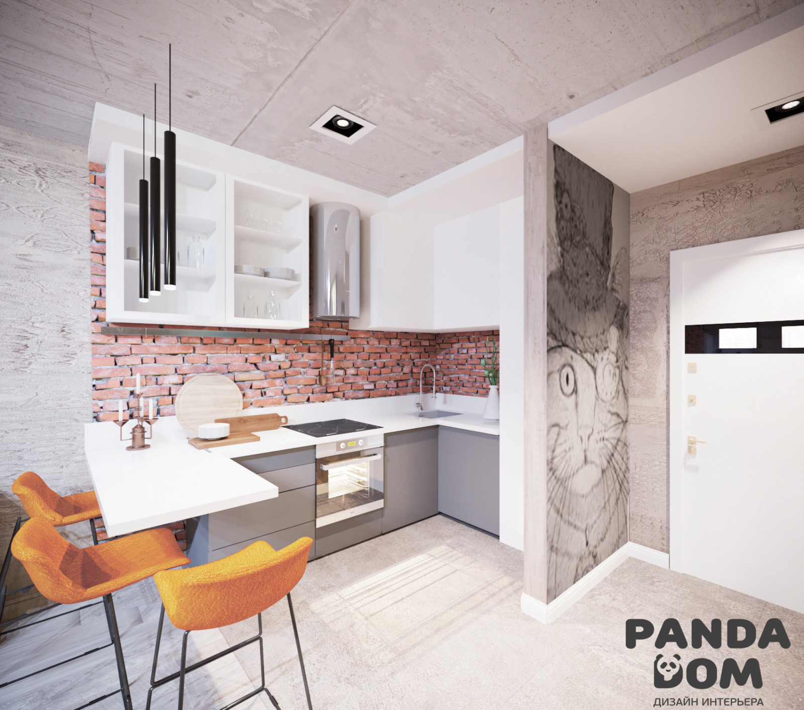 Светлый "лофт" для девушки.