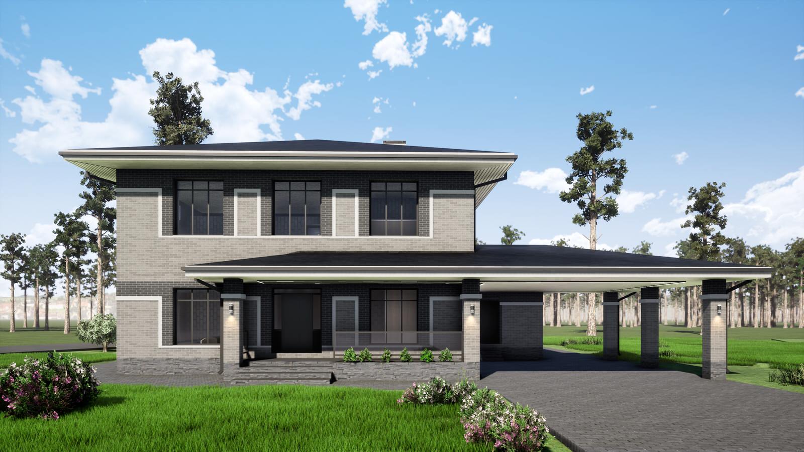 Двухэтажный дом Райт П-0213