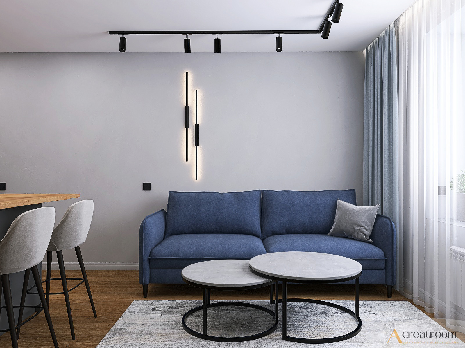 Обложка проекта: Проект прихожей и кухни-гостиной в ЖК Березовая Роща, г. Вологда