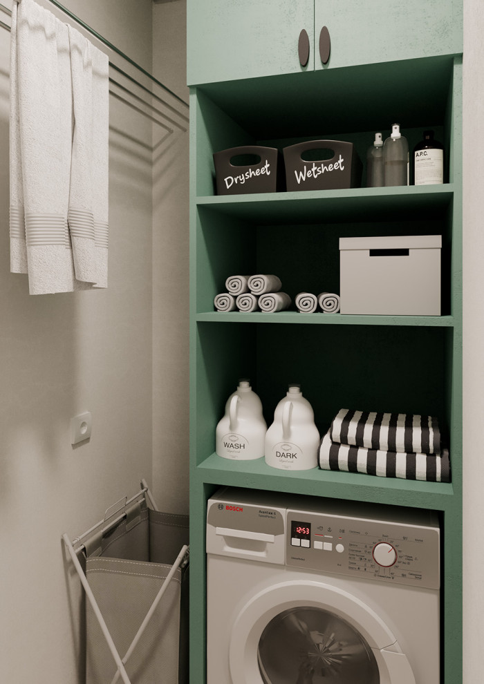 Евро однокомнатная квартира с яркими акцентами в ЖК Атмосфера