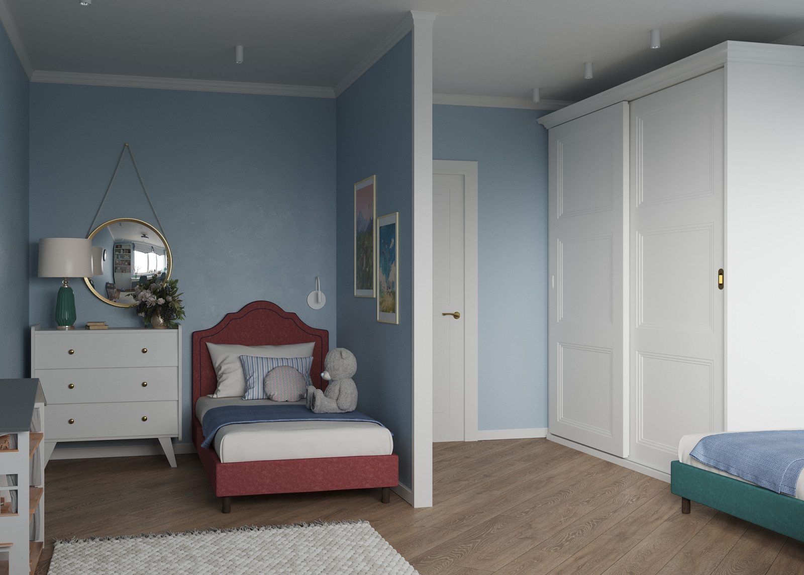 Детская комната для мальчика и девочки