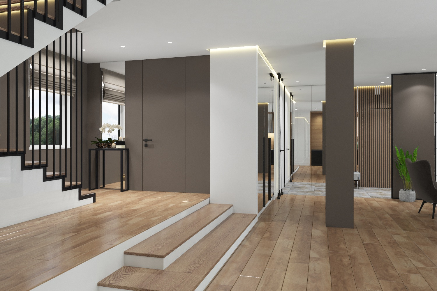 Гостиная в загородном коттедже