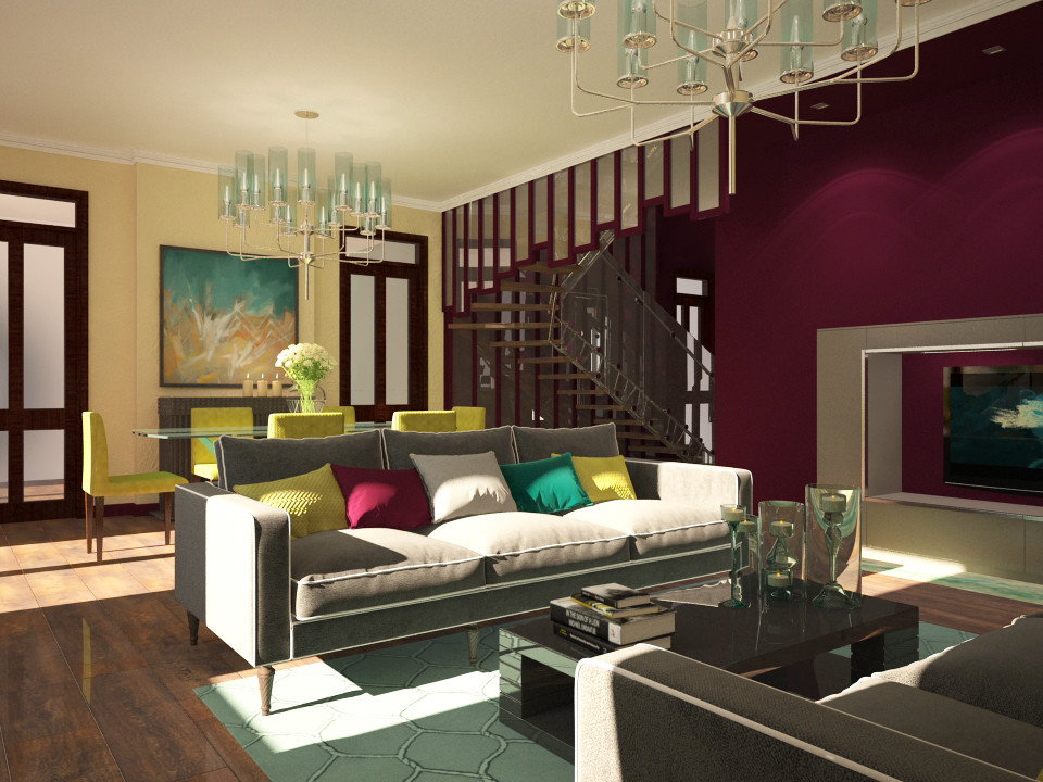 Дизайн двухэтажного пентхауза в ЖК "Алые паруса"