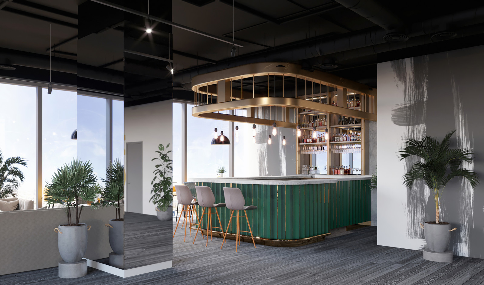 Event Hall - дизайн открытого пространства для мероприятий в Москва-Сити